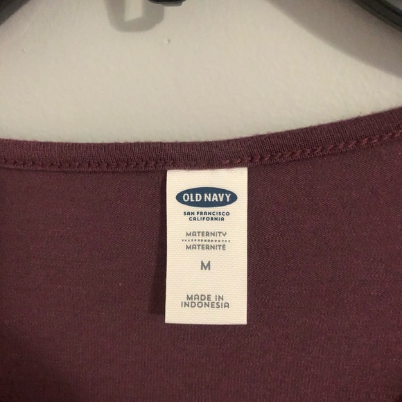 Old Navy maternity; LS purple top; size M - Picture 2 of 4